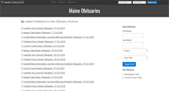 Desktop Screenshot of obits.mainegenealogy.net
